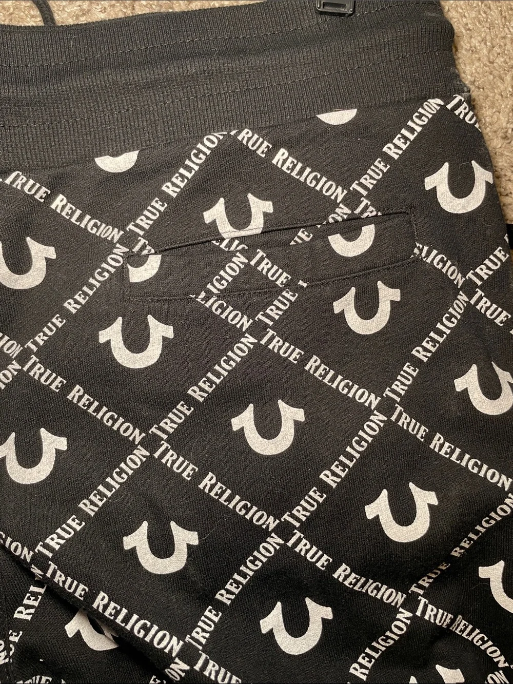 True Religion Black & White Logo Print Men’s Set